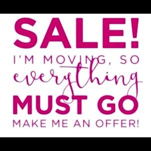 Moving sale! Anything not sold soon will be donated